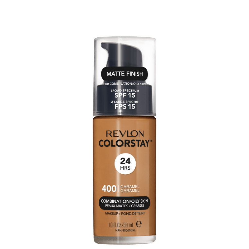 Revlon ColorStay 24 Horas Pele Mista à Oleosa FPS15 400 Caramel - Base Líquida 30ml