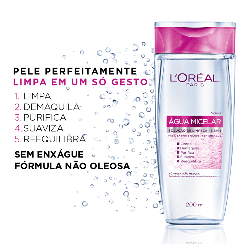 L'Oréal Paris Dermo Expertise Água Micelar 5 em 1 - Água Demaquilante 100ml