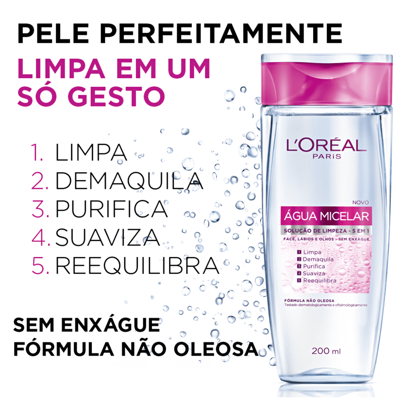 L'Oréal Paris Dermo Expertise Água Micelar 5 em 1 - Água Demaquilante 400ml