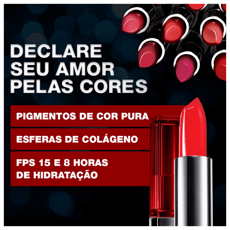 Maybelline Color Sensational Aperte o Play 214 Volume Máximo - Batom Matte 4,2g