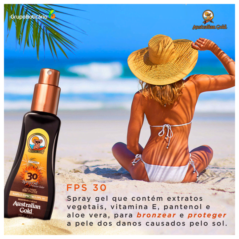 Australian Gold FPS 30 - Protetor Solar em Spray 125ml