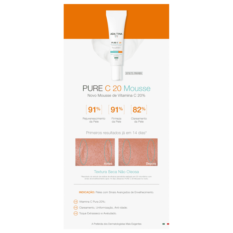 Ada Tina Pure C 20 - Mousse Anti-Idade 30ml