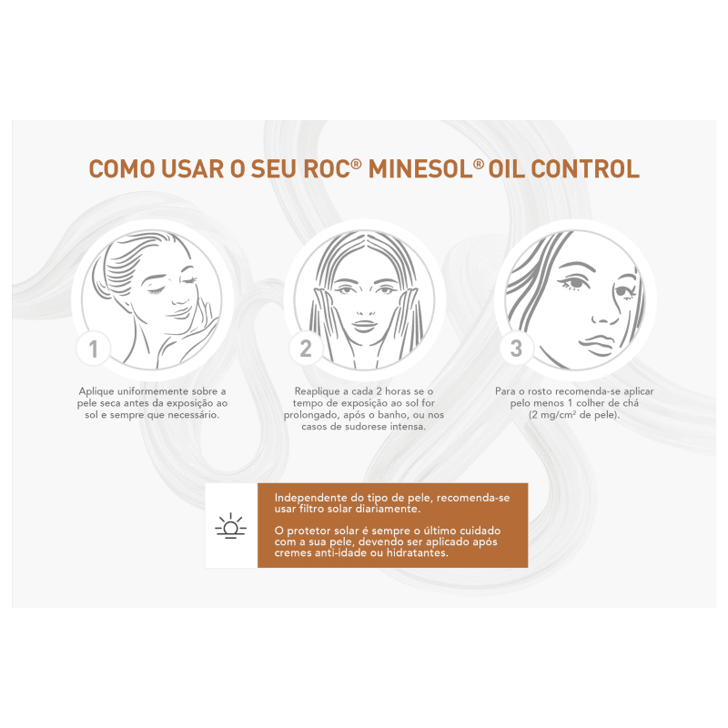 RoC Minesol Oil Control Sérum Antioxidante FPS 30 - Protetor Solar Facial 50g
