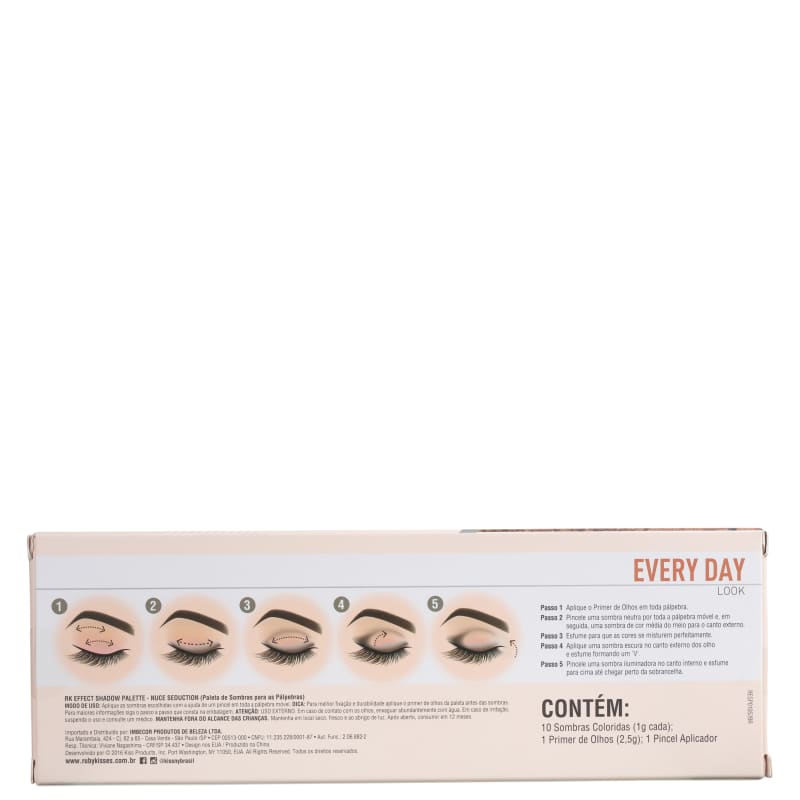 Kiss New York Ruby Kisses Nude Seduction - Paleta de Sombras 6g