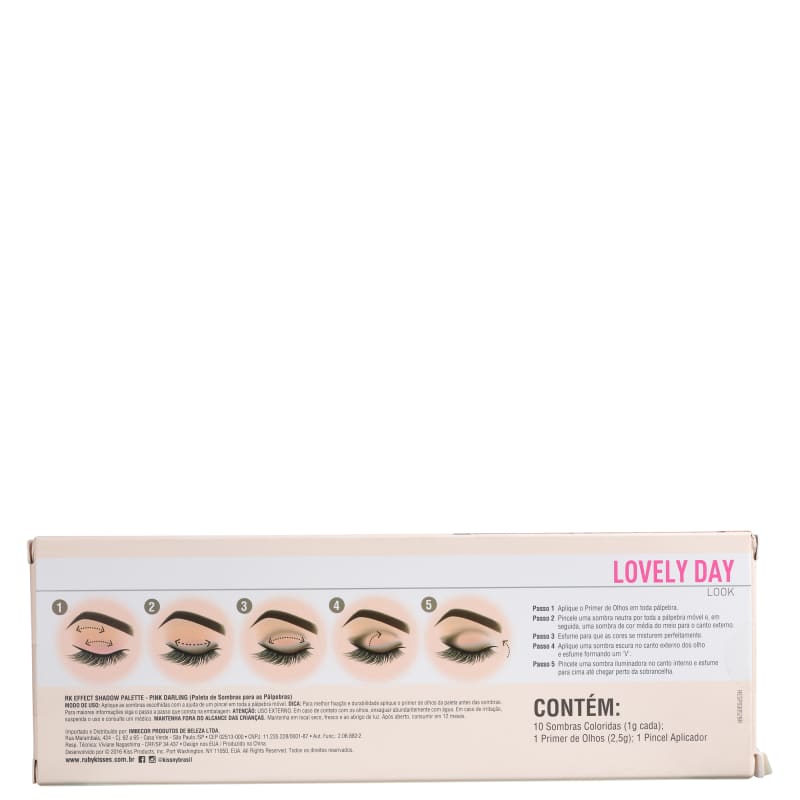 Kiss New York Ruby Kisses Pink Darling - Paleta de Sombras 6g