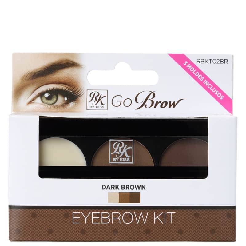 Kiss New York Ruby Kisses GoBrow Dark Brown - Paleta para Sobrancelha 4g