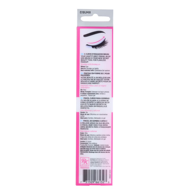 Kiss New York Ruby Kisses C-Curve - Pincel para Sombras 7g
