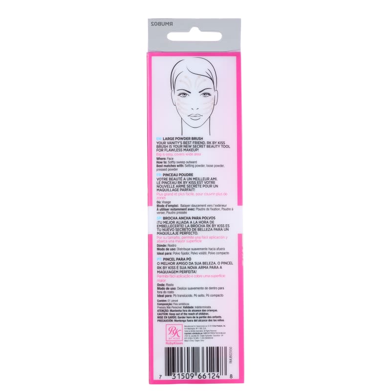 Kiss New York Ruby Kisses Large Powder - Pincel para Pó 32g