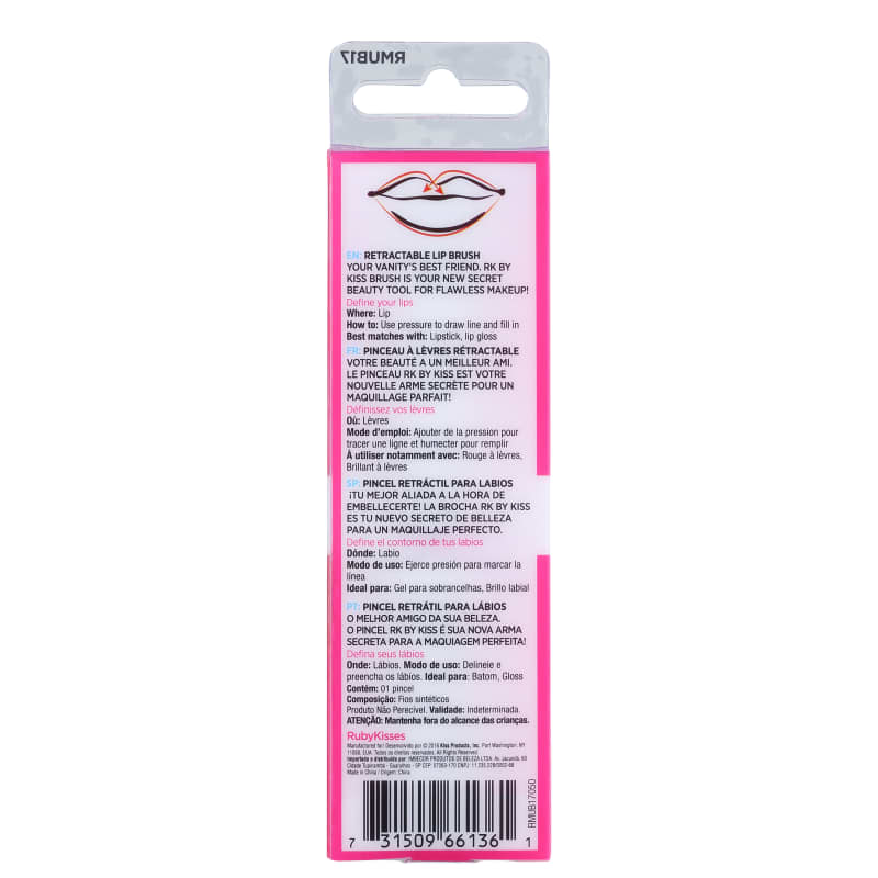 Kiss New York Ruby Kisses Lip - Pincel para Batom 6g