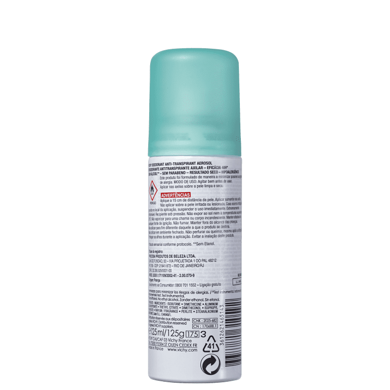Vichy Antitranspirante 48h - Desodorante Spray 125ml