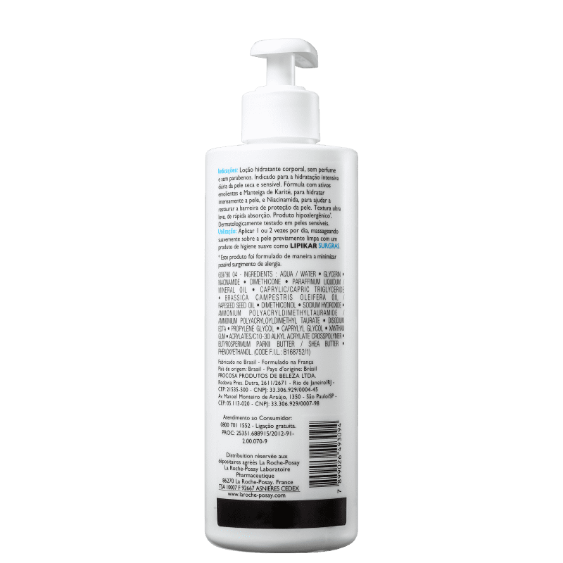 La Roche-Posay Lipikar - Loção Hidratante Corporal 400ml