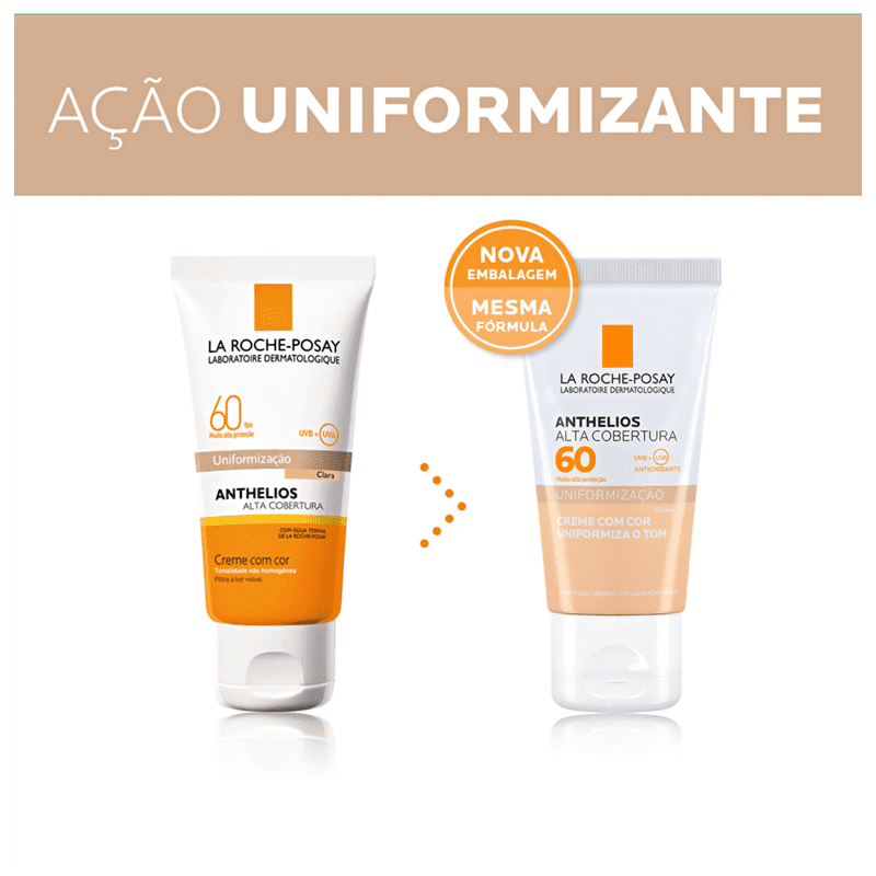 La Roche-Posay Anthelios Alta Cobertura FPS60 Cor Clara - Protetor Solar Facial 40ml