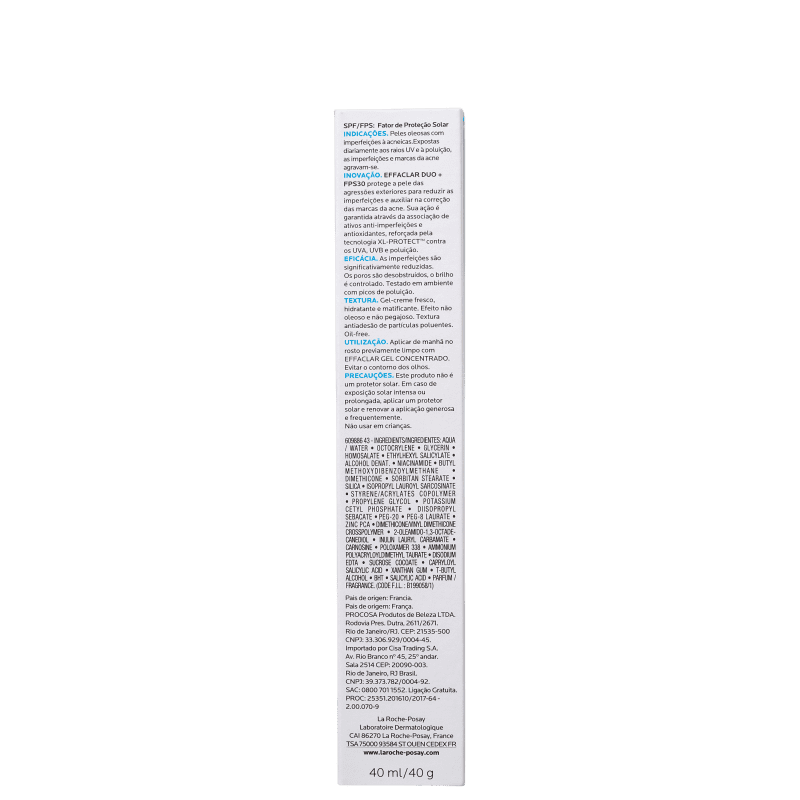 La Roche-Posay Effaclar Duo+ FPS30 - Tratamento para Acne 40ml