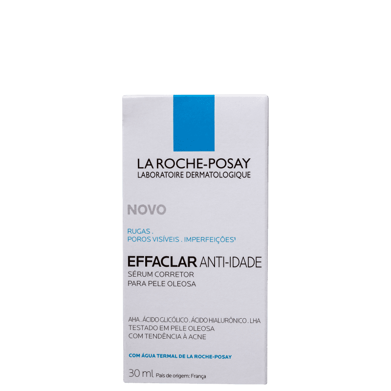 La Roche-Posay - Effaclar Anti-idade é um sérum corretor para a pele oleosa  com ação anti-envelhecimento e antioelosidade, reduz os poros dilatados e  imperfeiçoes relacionadas a acne. Converse com seu dermatologista e