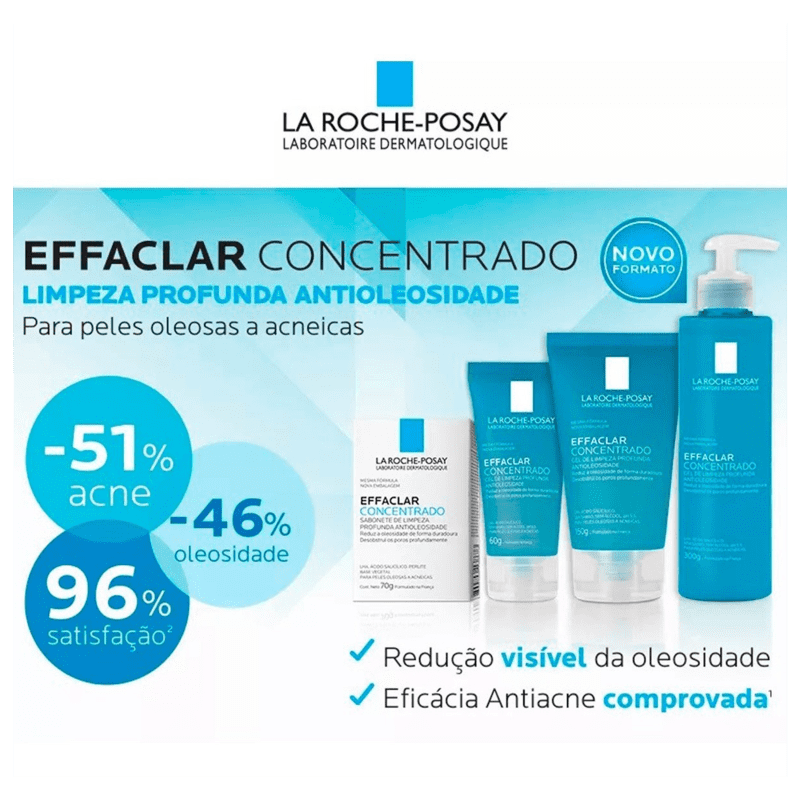 La Roche-Posay Effaclar Concentrado Desincrustante - Gel de Limpeza Facial 150g