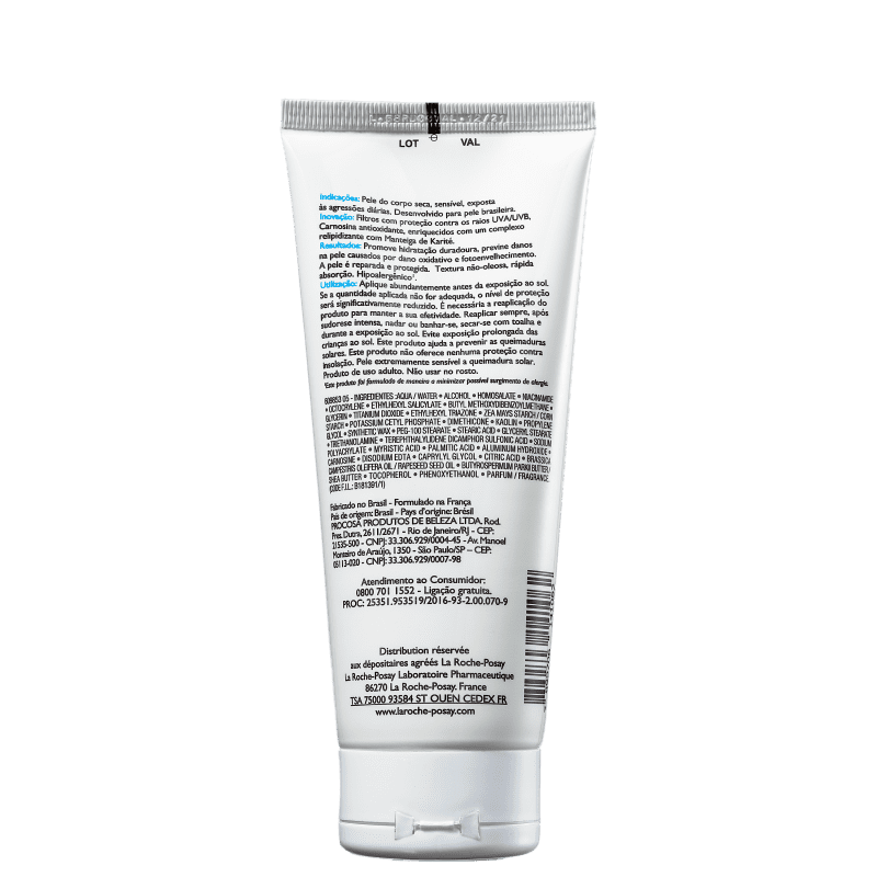 La Roche-Posay Lipikar AOX FPS60 - Creme Hidratante Corporal 200ml