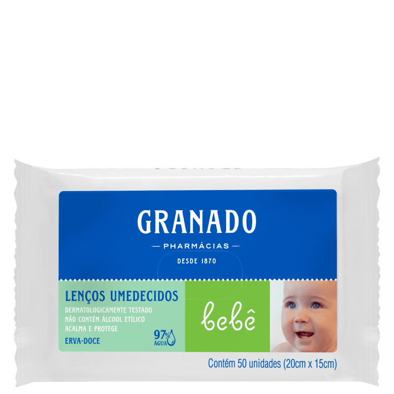 Granado Bebê Erva-Doce - Lenços de Limpeza (50 unidades)