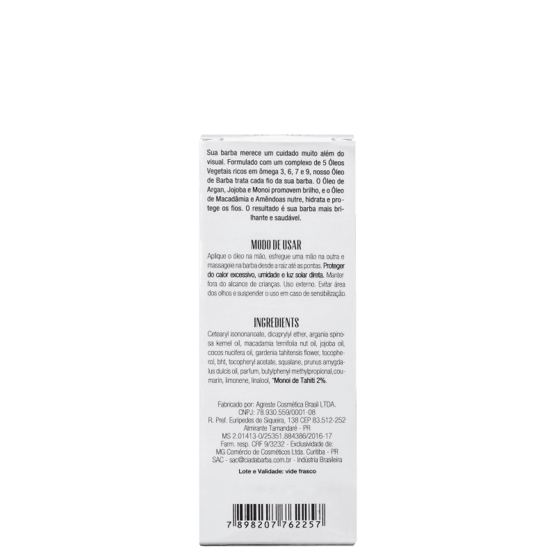 Cia da Barba Mini - Óleo para Barba 30ml