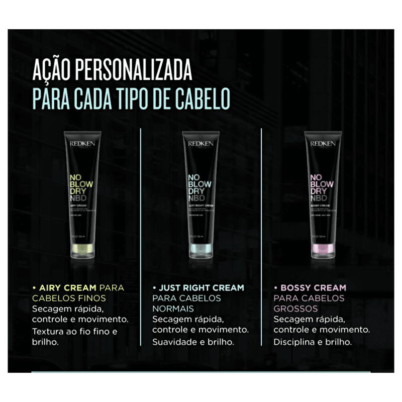 Redken No Blow Dry Just Right - Creme Acelerador de Secagem 150ml