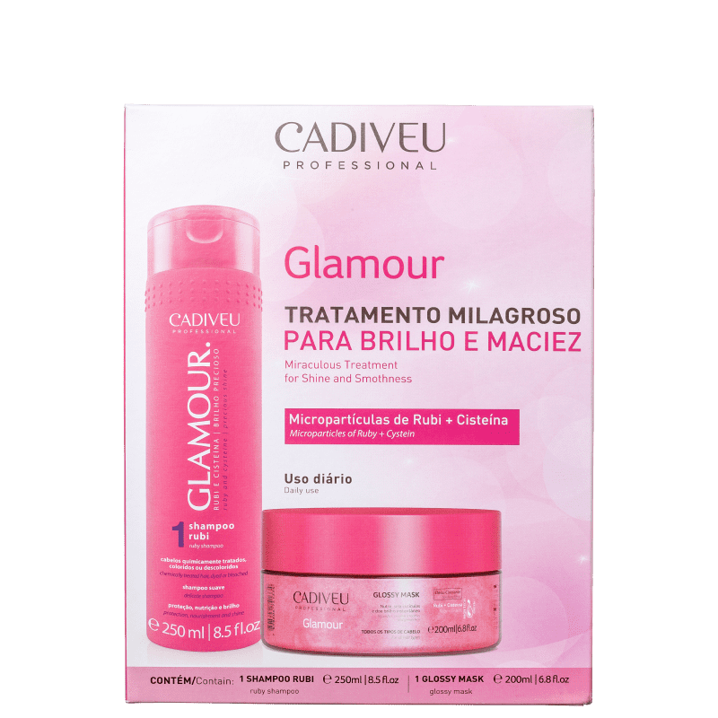Kit Cadiveu Professional Glamour Glossy Rubi Duo (2 Produtos)