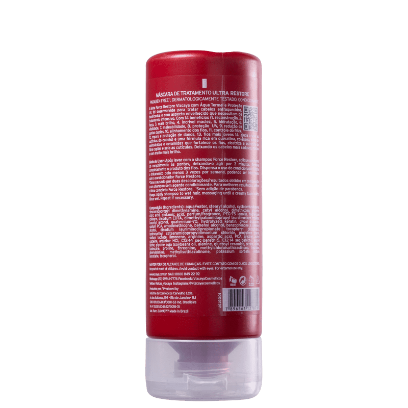 Vizcaya Force Ultra Restore - Máscara de Reconstrução 150ml