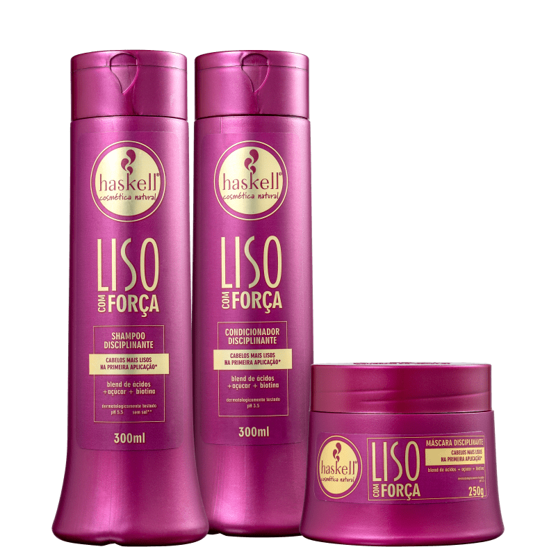Kit Haskel Liso com Força Máscara (3 produtos)