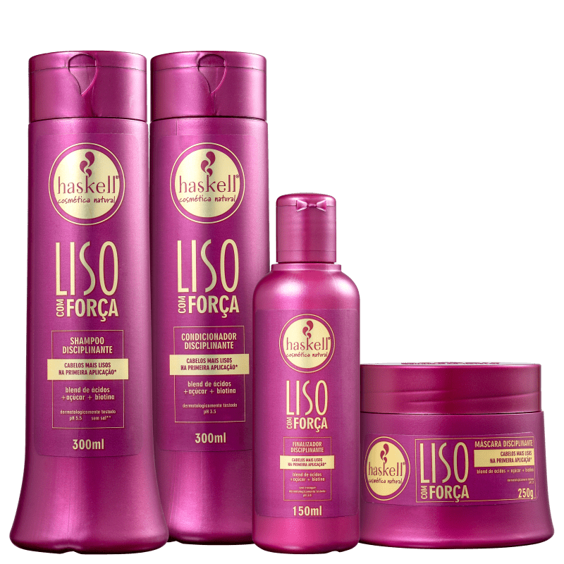 Kit Haskel Liso com Força Finalizador (4 produtos)