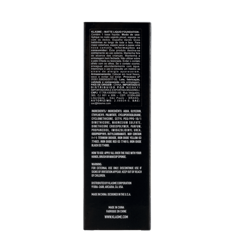 Klasme Matte F003 - Base Líquida 35g
