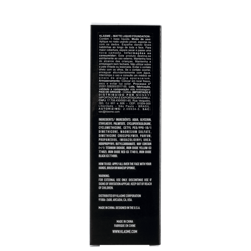 Klasme Matte F004 - Base Líquida 35g