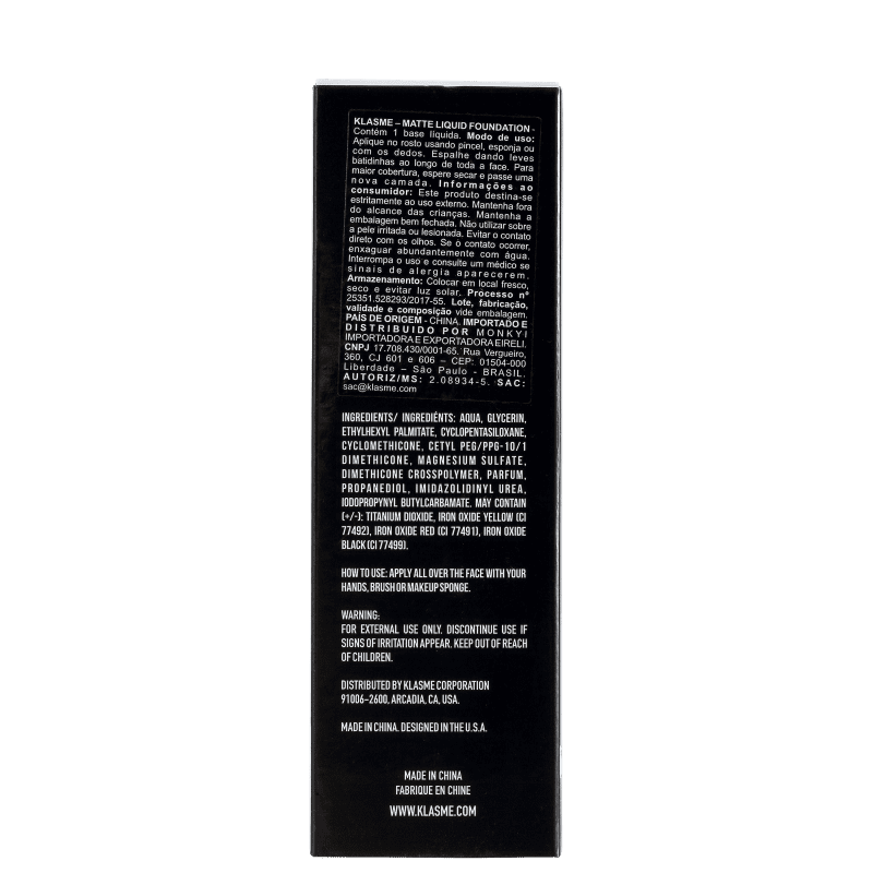 Klasme Matte F005 - Base Líquida 35g