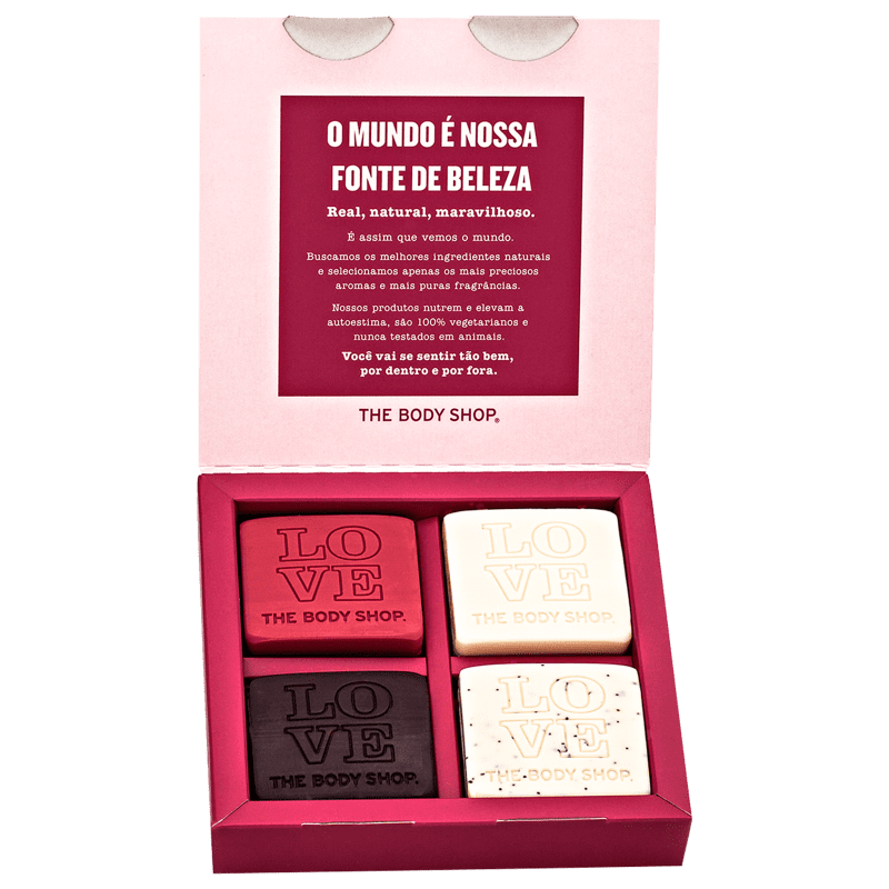 Kit Banho The Body Shop Love - Sabonetes em Barra 4x50g