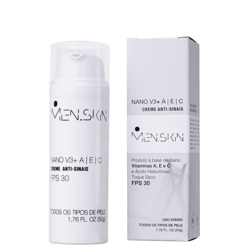 Men.Skin Nano V3+ - Creme Anti-Idade 50ml