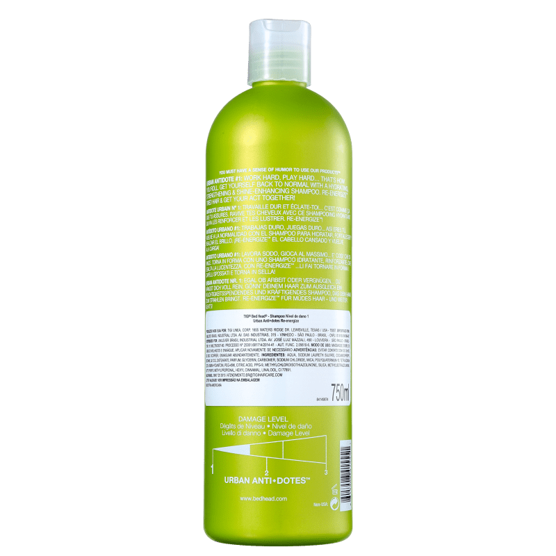 TIGI Bed Head Urban Anti+Dotes 1 Re-Energize Salão - Shampoo 750ml