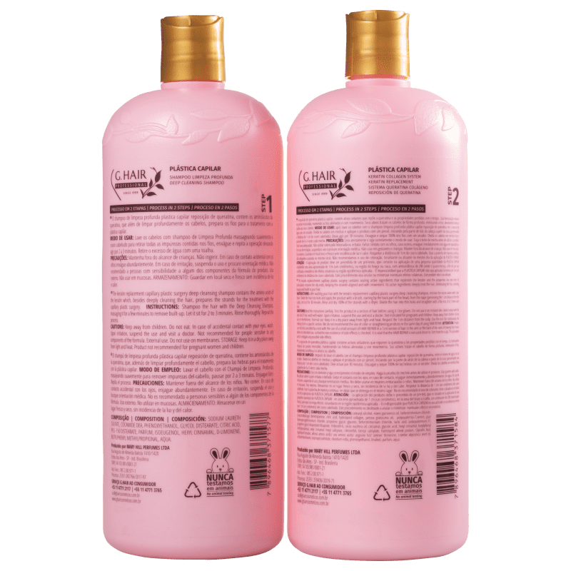 Kit G.Hair Plástica Capilar Marroquina Salon (2 Produtos)