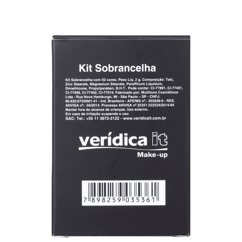 Verídica It 2 Cores - Sombra para Sobrancelha 2g
