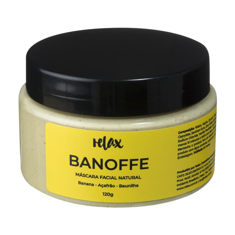 Relax Cosméticos Banoffe Hidratante - Máscara Facial 120g