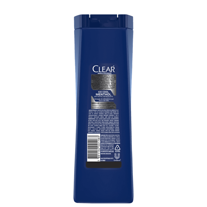 Shampoo Anticaspa Clear Ice Cool Menthol 400ml