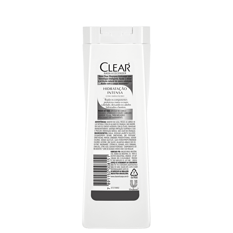 Clear Hidratação Intensa - Shampoo Anticaspa 200ml