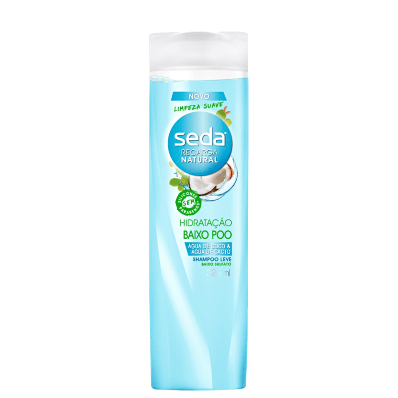 Shampoo Seda Recarga Natural Hidratação Baixo Poo 325ml