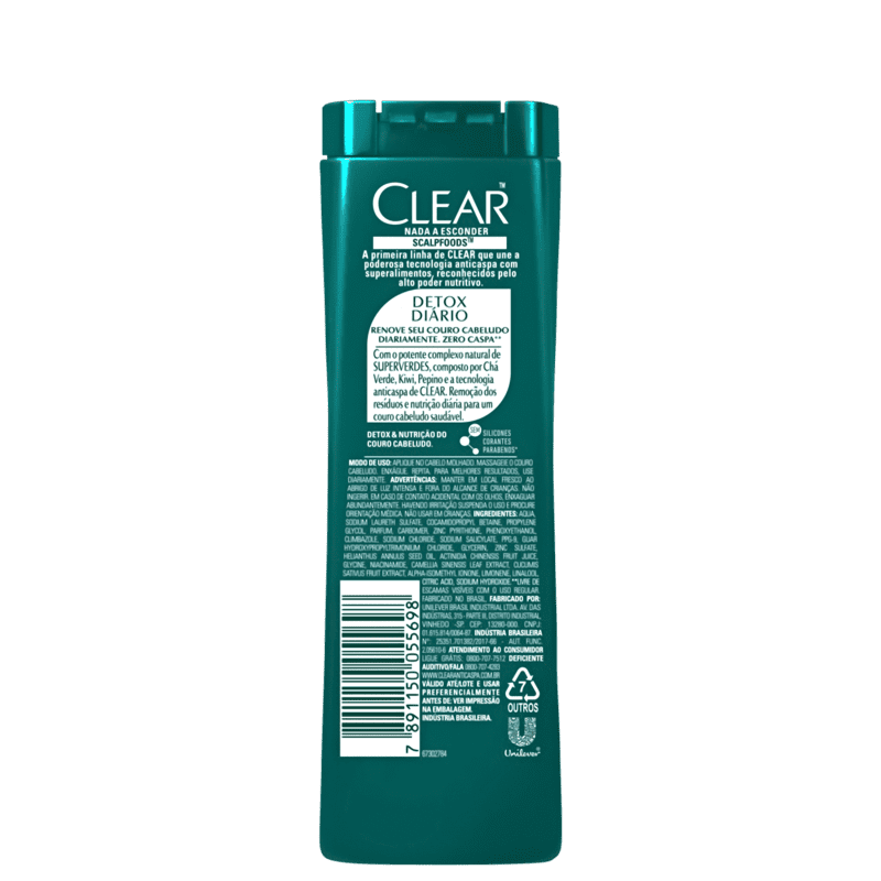 Clear Detox Diário - Shampoo Anticaspa 200ml