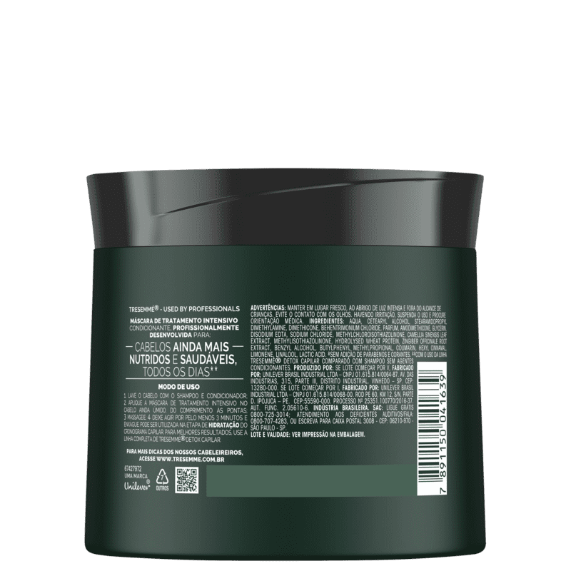 Máscara TRESemmé Detox Capilar 400g