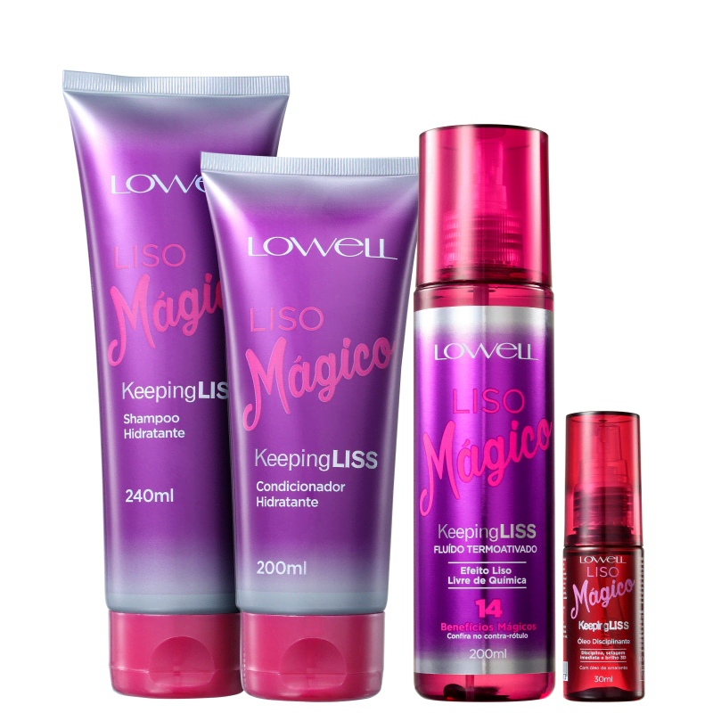 Kit Lowell Keeping Liss Liso Mágico Full (4 Produtos)