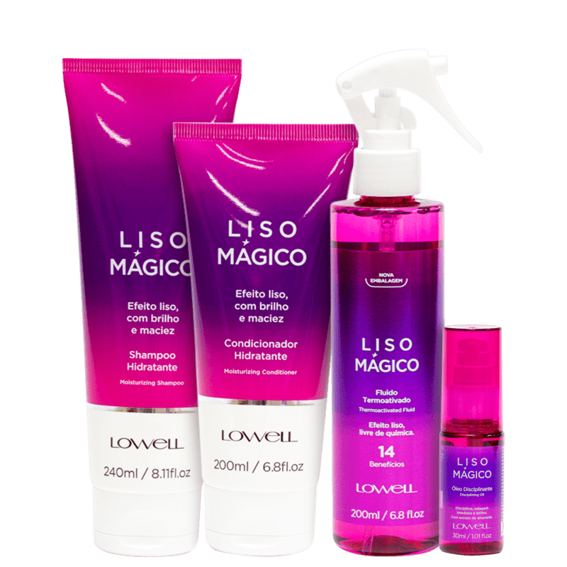 Kit Lowell Keeping Liss Liso Mágico Full (4 Produtos)