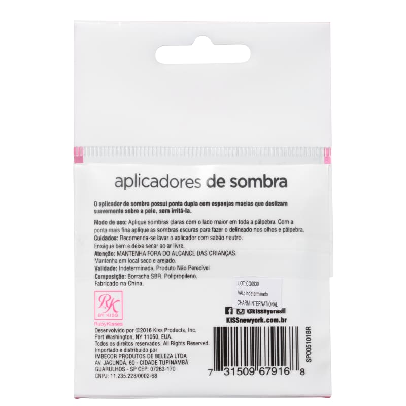 Kiss New York Ruby Kisses - Aplicadores de Sombra (10 unidades)