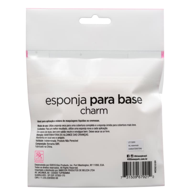 Kiss New York Ruby Kisses Charm - Esponja para Base (6 unidades)