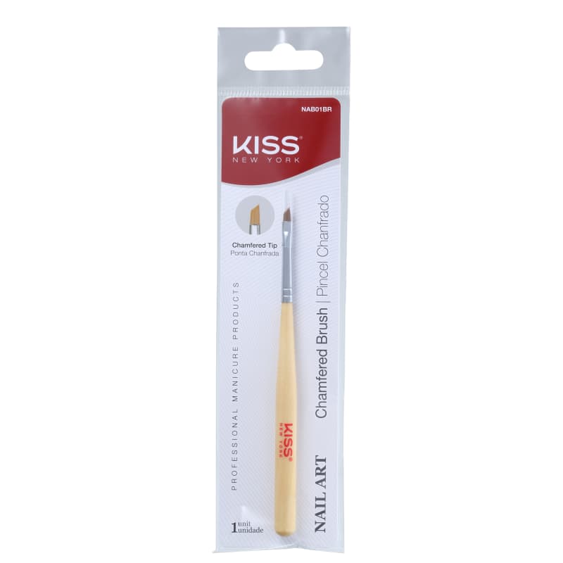 Kiss New York Nail Art Chanfrado - Pincel para Unhas 4g