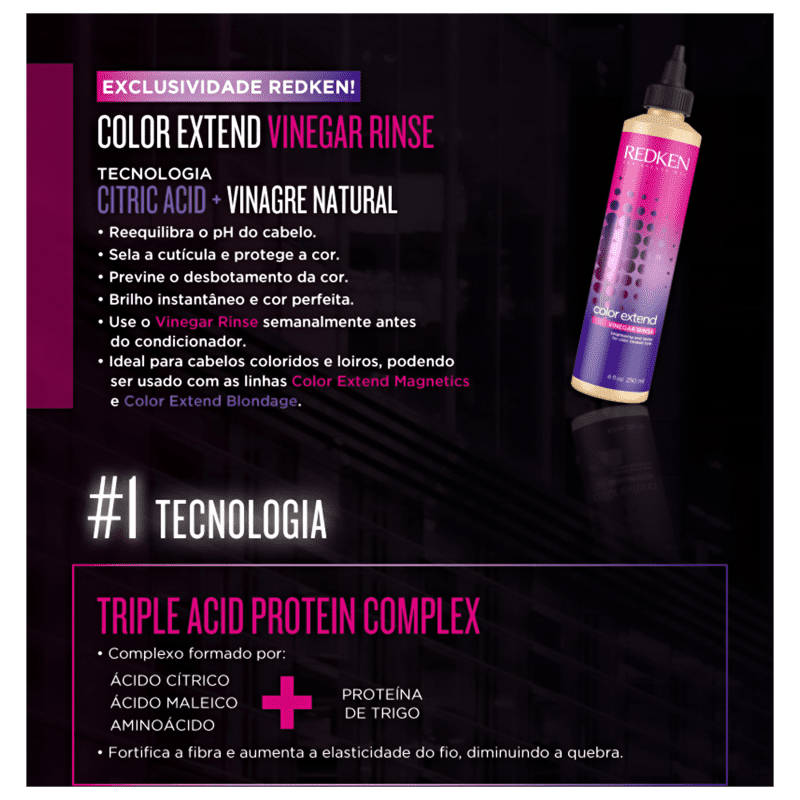 Redken Color Extend Vinegar Rinse - Tratamento 250ml