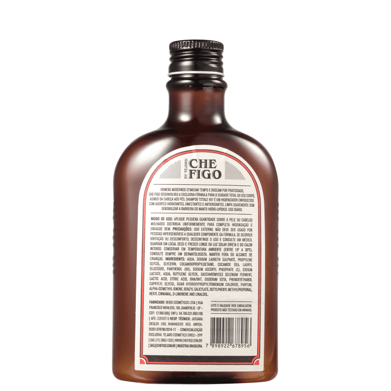 Shampoo Che Figo By Tejard Totale 4 em 1 240ml
