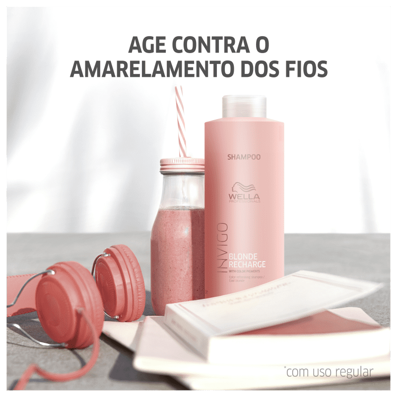 Wella Professionals Invigo Blonde Recharge - Shampoo Desamarelador 1000ml