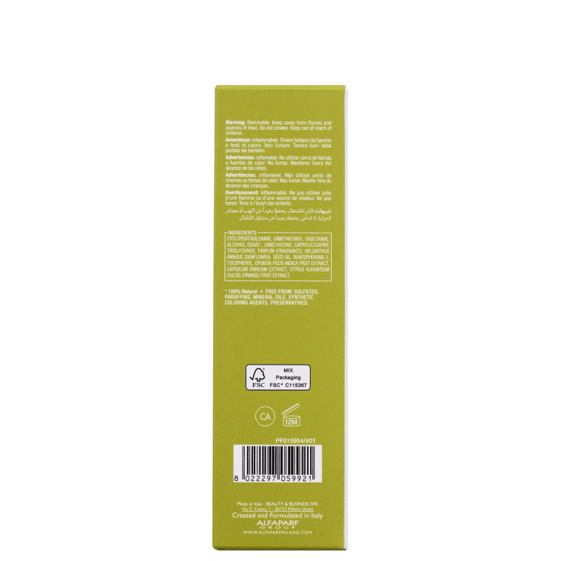Alfaparf Precious Nature Long & Straight Hair - Óleo Capilar 100ml